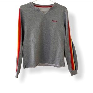 Bloomingdale's Graphic Grey Cotton Sweatshirt